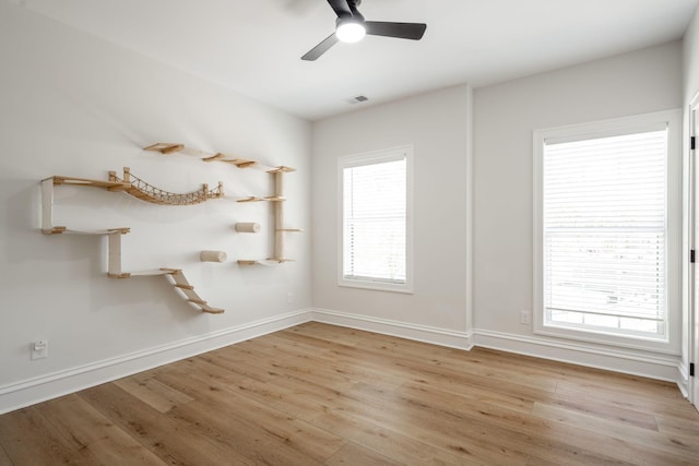 1015 Amelia Ct, Chattanooga, TN 37412 - spare room featuring light wood-type flooring and ceiling fan