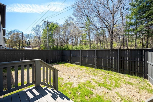 1015 Amelia Ct, Chattanooga, TN 37412 - fenced backyard with a wooden deck