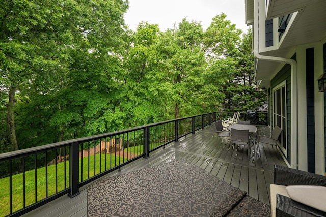 715 Forest Ave, Chattanooga, TN 37405 - wooden terrace featuring outdoor dining area
