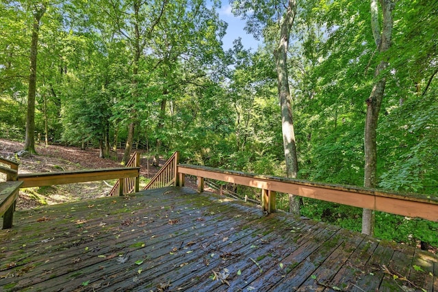 715 Forest Ave, Chattanooga, TN 37405 - deck featuring a wooded view