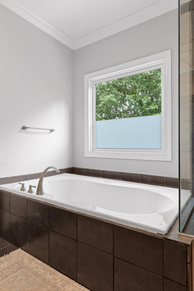 715 Forest Ave, Chattanooga, TN 37405 - full bath featuring crown molding and a garden tub