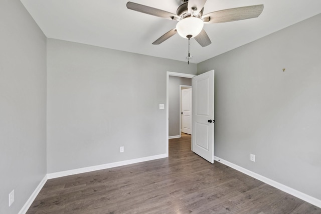 521 5th Ave N, Lewisburg, TN 37091 - empty room with wood finished floors and a ceiling fan