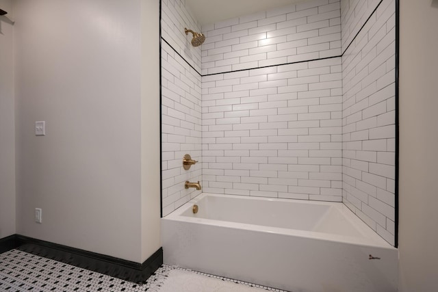 414 W College St, Dickson, TN 37055 - bathroom with shower / washtub combination and tile patterned floors