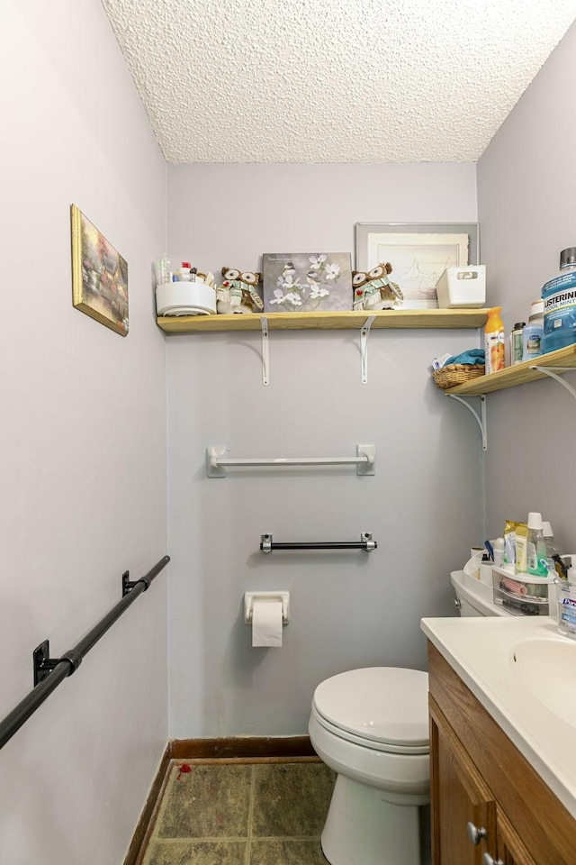 2802 Canterbury Dr, Springfield, TN 37172 - half bathroom with a textured ceiling, vanity, and tile patterned floors