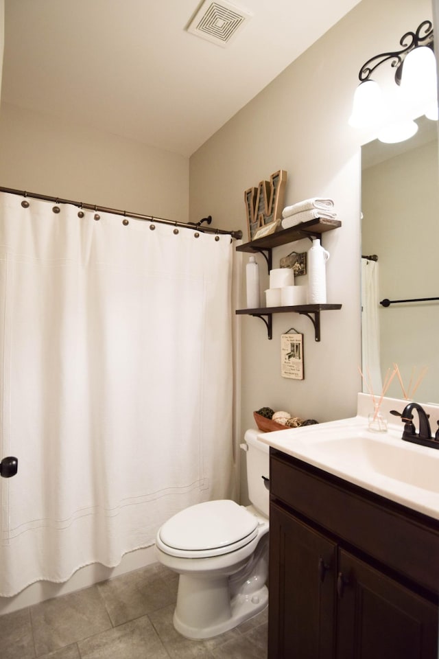 216 Honeysuckle Ln, Lebanon, TN 37087 - full bathroom featuring vanity, tile patterned flooring, and a shower with curtain