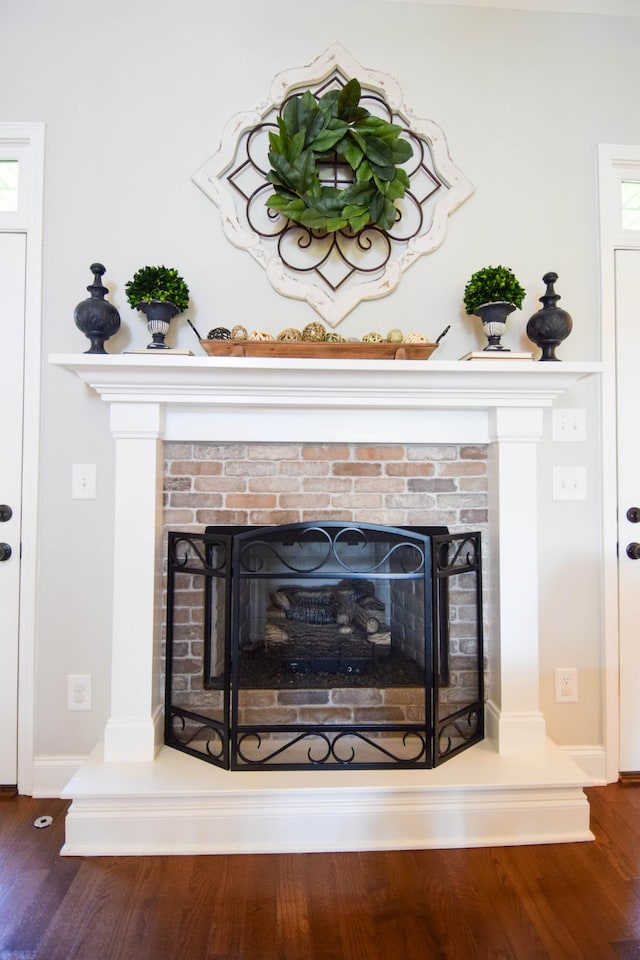216 Honeysuckle Ln, Lebanon, TN 37087 - detailed view of a fireplace and wood finished floors