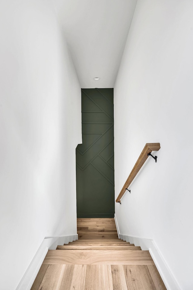 18 Willis St Unit A, Nashville, TN 37207 - stairway with wood finished floors and baseboards