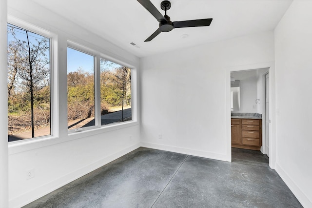 18 Willis St Unit A, Nashville, TN 37207 - spare room with finished concrete floors and a ceiling fan