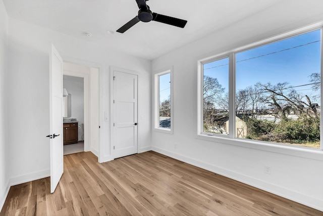 18 Willis St Unit A, Nashville, TN 37207 - empty room featuring ceiling fan and light wood-type flooring