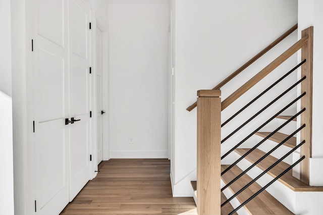 18 Willis St Unit A, Nashville, TN 37207 - hall featuring wood finished floors and stairs