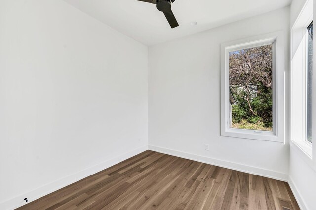 18 Willis St Unit C, Nashville, TN 37207 - spare room with plenty of natural light, wood finished floors, and a ceiling fan