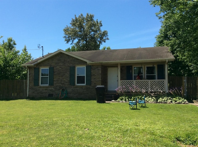 634 Inver Ln, Clarksville, TN 37042 - ranch-style home featuring covered porch, brick siding, and crawl space