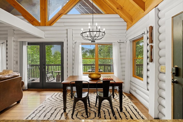 945 Scenic Trl, Gatlinburg, TN 37738 - sunroom / solarium with french doors and a chandelier