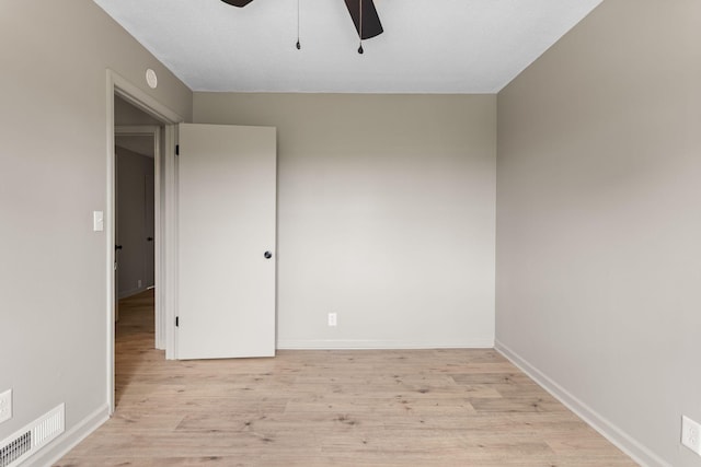 309 Shawnee Dr, Columbia, TN 38401 - unfurnished room featuring a ceiling fan, light wood-style floors, and a smoke detector
