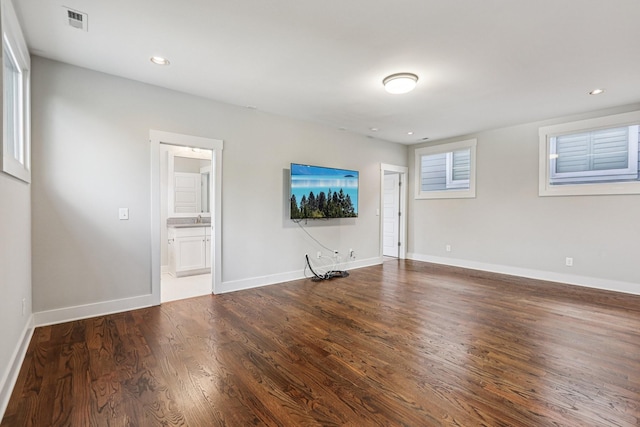 1605 Stokes Ln Unit A, Nashville, TN 37215 - unfurnished living room with wood finished floors and recessed lighting