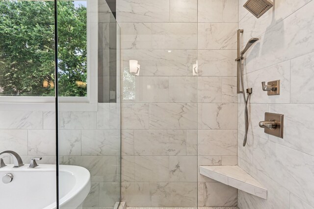 1605 Stokes Ln Unit A, Nashville, TN 37215 - full bath featuring a soaking tub and tiled shower