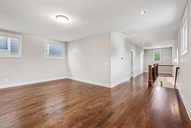 1605 Stokes Ln Unit A, Nashville, TN 37215 - unfurnished room featuring dark wood-type flooring, recessed lighting, and attic access