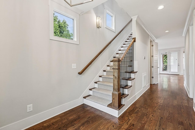 1605 Stokes Ln Unit A, Nashville, TN 37215 - stairway featuring wood finished floors and recessed lighting