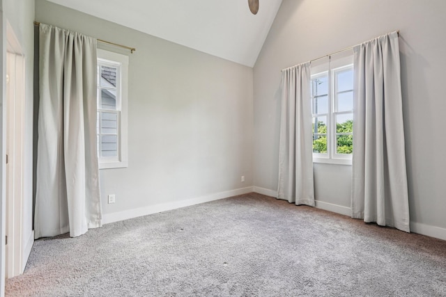 1605 Stokes Ln Unit A, Nashville, TN 37215 - carpeted spare room featuring lofted ceiling and ceiling fan