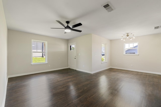 3136 Lauren Evelyn Way, Nashville, TN 37207 - unfurnished room featuring ceiling fan and dark wood finished floors