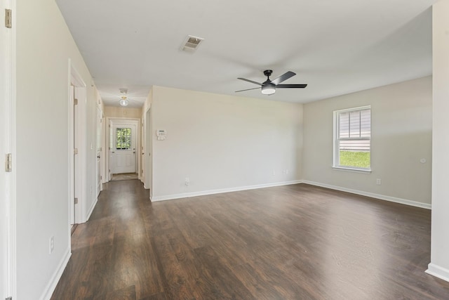 3136 Lauren Evelyn Way, Nashville, TN 37207 - spare room with ceiling fan and dark wood finished floors