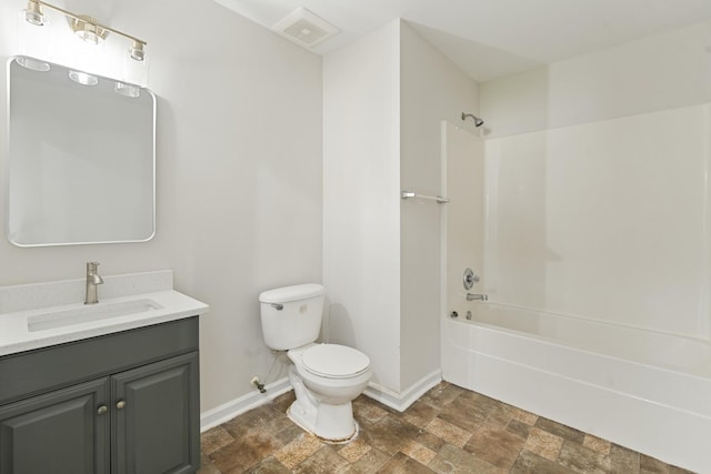 3136 Lauren Evelyn Way, Nashville, TN 37207 - bathroom featuring vanity, shower / bathtub combination, and stone finish flooring