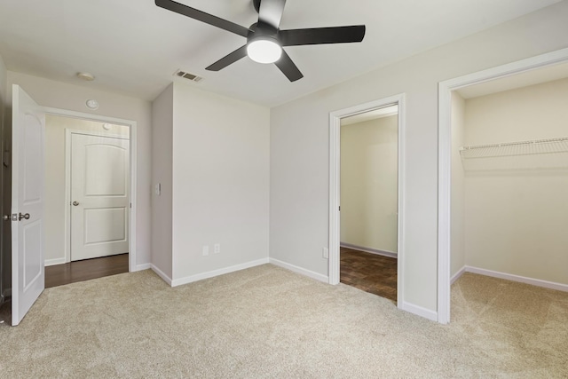 3136 Lauren Evelyn Way, Nashville, TN 37207 - unfurnished bedroom with carpet flooring, a spacious closet, a closet, and ceiling fan