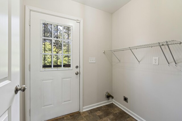 3136 Lauren Evelyn Way, Nashville, TN 37207 - laundry area featuring electric dryer hookup and stone finish flooring