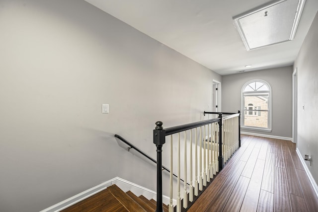 405 Wexford Ct, Franklin, TN 37069 - hall with an upstairs landing, wood-type flooring, and attic access