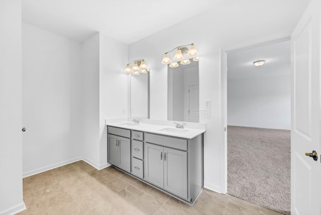1234 English Oak Dr, Clarksville, TN 37043 - full bathroom featuring double vanity and baseboards