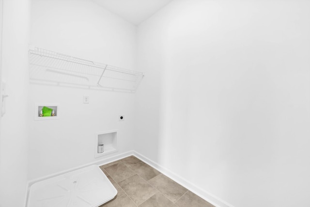 1234 English Oak Dr, Clarksville, TN 37043 - laundry room with electric dryer hookup, hookup for a washing machine, and light tile patterned floors