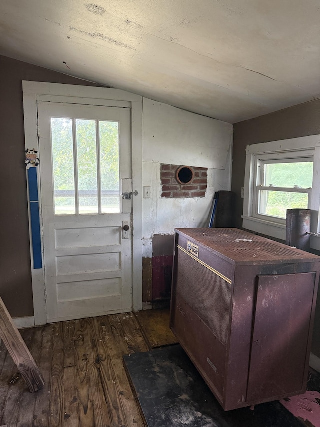 9843 Ed Lyell Rd, Lyles, TN 37098 - entryway with dark wood-style floors and vaulted ceiling