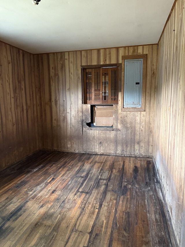 9843 Ed Lyell Rd, Lyles, TN 37098 - unfurnished room with wood-type flooring and wooden walls