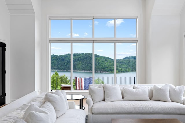 928 Harbor Pointe Dr, Silver Point, TN 38582 - living room featuring a water view and healthy amount of natural light