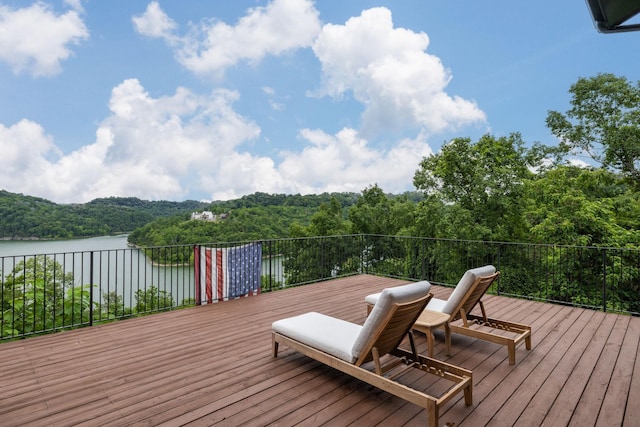 928 Harbor Pointe Dr, Silver Point, TN 38582 - deck featuring a water view and a view of trees