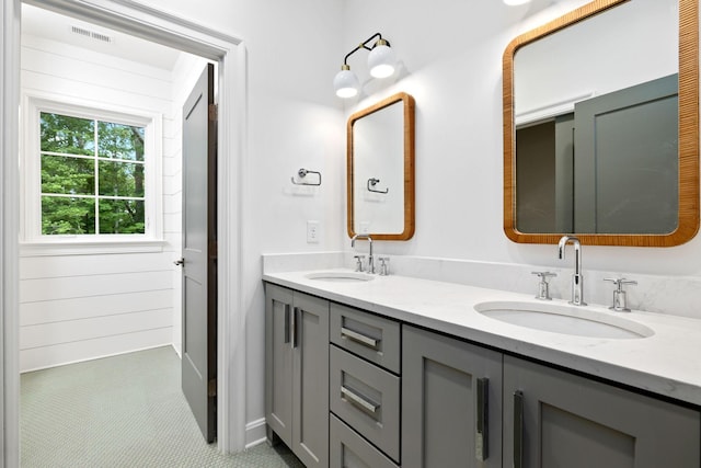 928 Harbor Pointe Dr, Silver Point, TN 38582 - bathroom featuring double vanity and tile patterned flooring