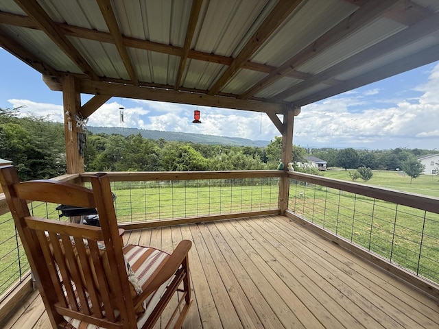 191 Lookout Cir, Trenton, GA 30752 - wooden deck featuring a yard