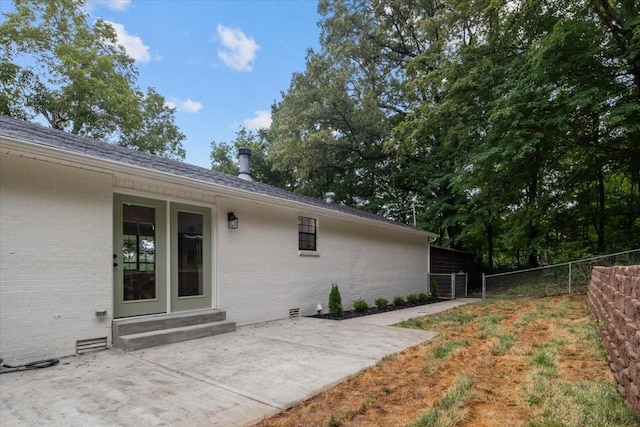 1122 Ridgecrest Dr, Dickson, TN 37055 - exterior space with brick siding, entry steps, and a patio