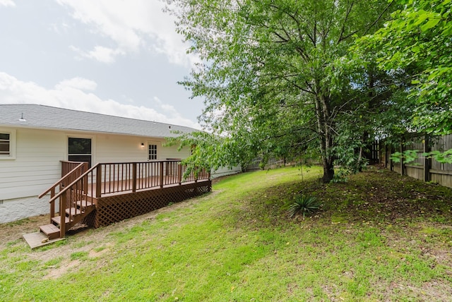 143 Bishop Ln, Burns, TN 37029 - view of yard with a wooden deck