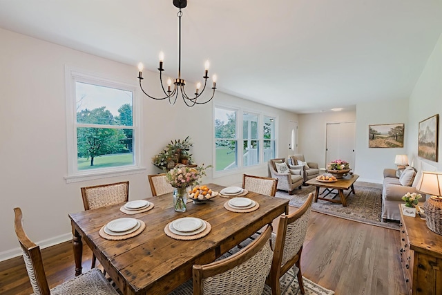 143 Bishop Ln, Burns, TN 37029 - dining space featuring a chandelier and wood finished floors