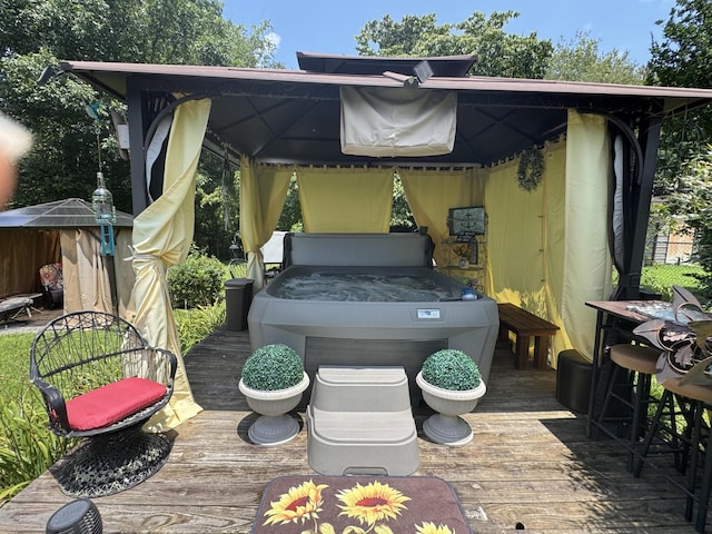 123 Coffman Dr, Fort Oglethorpe, GA 30742 - wooden terrace featuring a gazebo