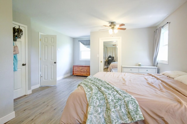 3150 Sugar Creek Rd, Woodlawn, TN 37191 - bedroom with light wood finished floors and a ceiling fan