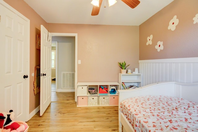 3150 Sugar Creek Rd, Woodlawn, TN 37191 - bedroom with light wood-style flooring and a ceiling fan