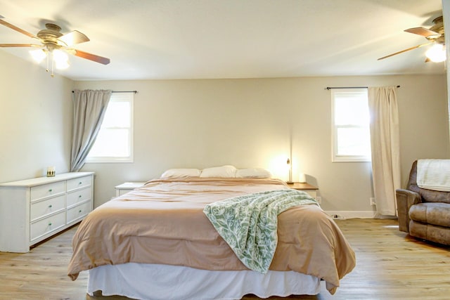 3150 Sugar Creek Rd, Woodlawn, TN 37191 - bedroom featuring light wood-type flooring and ceiling fan