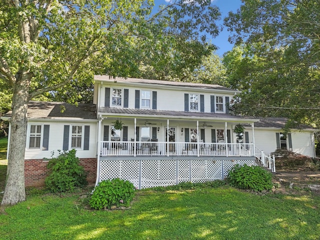 1201 Natchez Rd, Franklin, TN 37069 - view of front of property featuring covered porch and a front yard