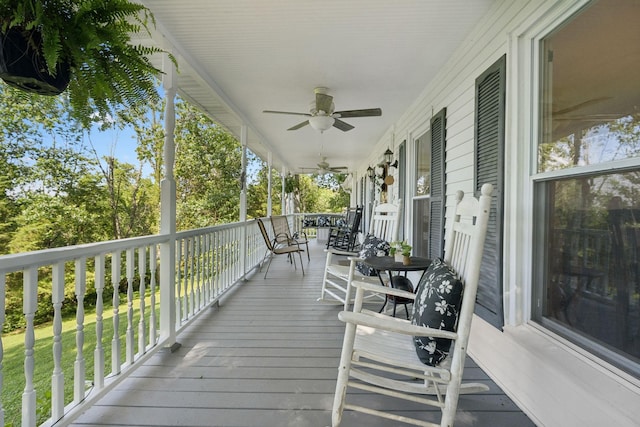 1201 Natchez Rd, Franklin, TN 37069 - porch with a ceiling fan