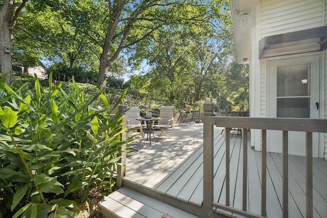 1201 Natchez Rd, Franklin, TN 37069 - wooden deck featuring outdoor dining area