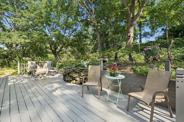 1201 Natchez Rd, Franklin, TN 37069 - wooden terrace with view of scattered trees