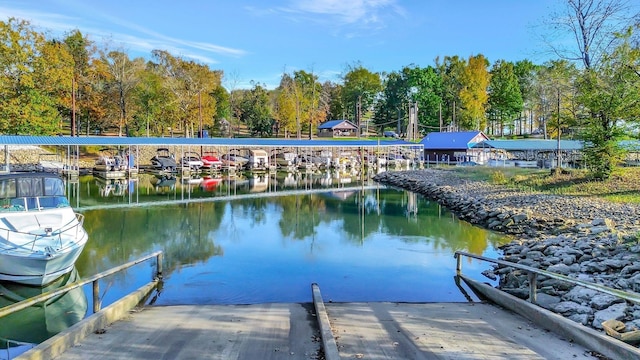 29 Bradley Ln, Bath Springs, TN 38311 - dock area featuring a water view