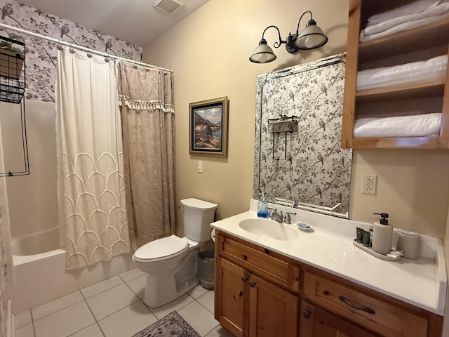 29 Bradley Ln, Bath Springs, TN 38311 - bathroom featuring tile patterned flooring, vanity, and shower / bath combo